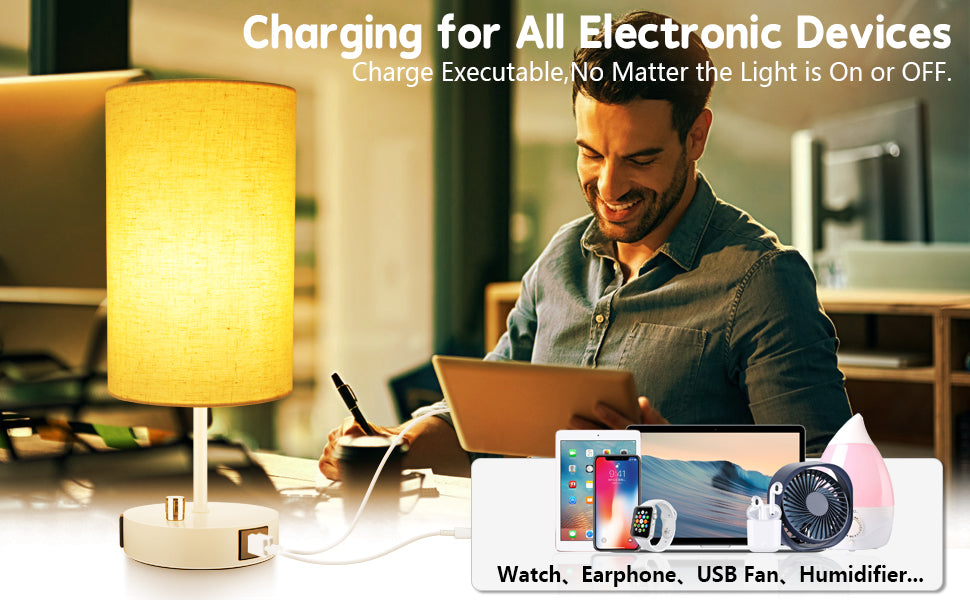 Upgrade Your Nightstand with Our Touch Control Bedside Table Lamp - Order Now! #table lamp combo#bedside lamp homekit#desk lamp clamp
