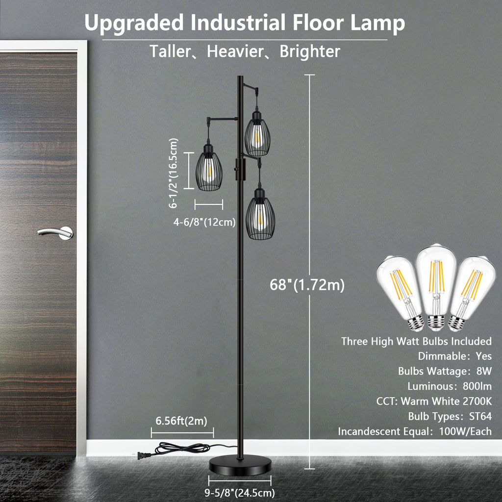 Transform Your Living Room with Our Upgraded Fully Dimmable Floor Lamp#led floor lamp dimmer#led floor lamp black#henzin led floor lamp