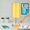 15.75" H 3-Way Dimmable Table Lamp Touch Control for Bedroom Living Room Dorm, Set of 2 Bedside Lamps with Dual USB Ports + AC Outlet, Modern Nightstand Lamp with Round Lampshade (800lm 7W LED Bulb Included)