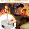 17.75" H Set of 2 Fully Dimmable Bedside Table Lamps with USB A+C Charging Ports & AC Outlet, Large Desk Lamp for Bedroom Living Room Office, Modern Nightstand Light with Round Lampshade (7W 800LM LED Bulb Included)