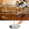 15.75" H 3-Way Dimmable Table Lamp Touch Control for Bedroom Living Room Dorm, Set of 2 Bedside Lamps with Dual USB Ports + AC Outlet, Modern Nightstand Lamp with Round Lampshade (800lm 7W LED Bulb Included)