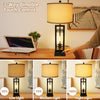 28" Touch Control Table Lamps 3-Way Dimmable with Dual USB Charging Ports,Set of 2,Decor for Living Room Bedroom Office,Bulbs Included