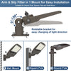 4 Pack 240W 220W 200W Switchable LED Parking Lot Lighting, MAX.38400lm 5000K Bright Street Light, Dusk to Dawn Shoebox Pole Lights Outside Yard/Flood Lighting for Security ETL Listed
