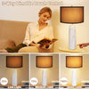 28" 3-Way Dimmable Touch Control Table Lamps Set of 2 for Living Room Bedroom Office,Bulbs Included