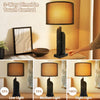 28" 3-Way Dimmable Table Lamps Set of 2 Touch Control with USB Charging Ports for Living Room Bedroom Office,Bulbs Included