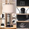 28" Touch Control Table Lamps 3-Way Dimmable with Dual USB Charging Ports,Set of 2,Decor for Living Room Bedroom Office,Bulbs Included