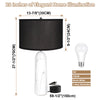 28" 3-Way Dimmable Touch Control Table Lamps Set of 2 for Living Room Bedroom Office,Bulbs Included