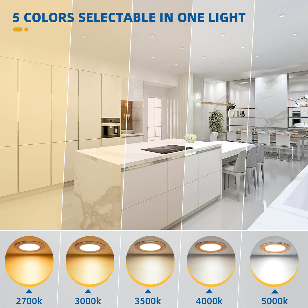 12-Pack 4" Ultra-Thin LED Recessed Lights,12W 1200LM, Dimmable, ETL & Energy Star