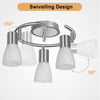 Modern LED Track Lighting Fixtures White - 3-Light - Directional Spotlight for Kitchen (Incl 3× 4W E12 Bulbs)