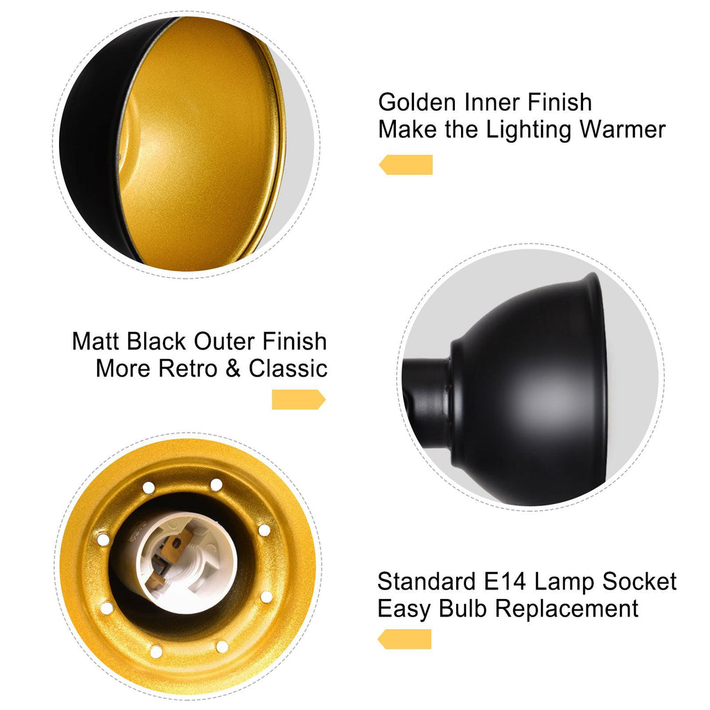 Industrial Track Lighting Fixture - LED 4-Light Directional Adjustable Black Kit - E12 Base (Bulbs Not Included)