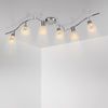 LED Ceiling Light Fixture - Adjustable 6-Light Lighting Kit - Modern Spotlight for Living Room - E12 Base (Bulbs Not Included)