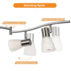LED Ceiling Light Fixture - Adjustable 6-Light Lighting Kit - Modern Spotlight for Living Room - E12 Base (Bulbs Not Included)