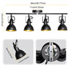 【Industrial & Vintage Ceiling Light】This 4-way black spotlight is simple and elegant with a retro/industrial appearance. Made of high-quality metal in outer matt black and golden inner finish. Take a fashionable, warm soft attractive atmosphere to your home.