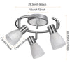 Modern LED Track Lighting Fixtures White - 3-Light - Directional Spotlight for Kitchen (Incl 3× 4W E12 Bulbs)