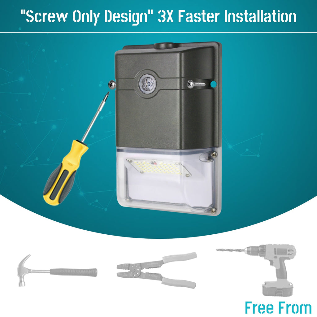 【"Screw Only Design” 3x Faster Installation】The outside front porch ligh is designed with no more drilling or knockout work. This "screw only design" enables a 3x faster installation by a single person installer. It normally takes only a dozen minutes to finish the installation and one can accomplish it even much more efficiently after an initial familiarization.