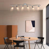 LED Ceiling Light Fixture - Adjustable 6-Light Lighting Kit - Modern Spotlight for Living Room - E12 Base (Bulbs Not Included)