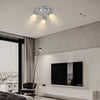 Modern LED Track Lighting Fixtures White - 3-Light - Directional Spotlight for Kitchen (Incl 3× 4W E12 Bulbs)