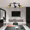 Retro LED Ceiling Spot Lights Fixtures - 3-Light - Multi-Directional Black Kitchen - E12 Base (Bulbs Not Included)