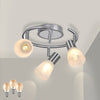 Modern LED Track Lighting Fixtures White - 3-Light - Directional Spotlight for Kitchen (Incl 3× 4W E12 Bulbs)