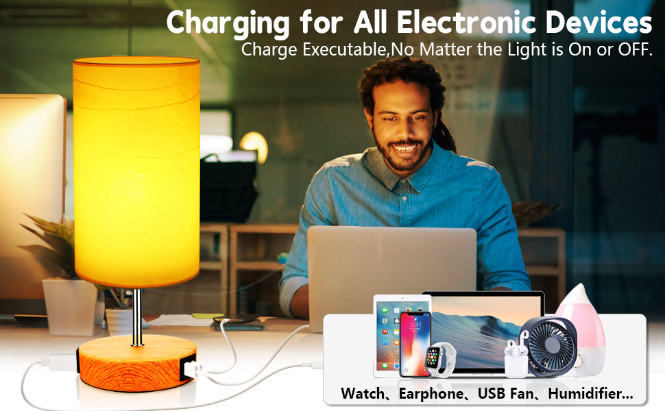 Find the perfect lighting for your workspace with this functional and skidproof desk lamp #table lamps#bedside lamp with usb#small table light