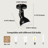 1-Light LED Track Lighting Fixture, Adjustable Ceiling Spot Light, E26 Base (Bulbs Not Included)