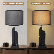 28" 3-Way Dimmable Table Lamps Set of 2 Touch Control with USB Charging Ports for Living Room Bedroom Office,Bulbs Included