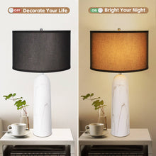 28" 3-Way Dimmable Touch Control Table Lamps Set of 2 for Living Room Bedroom Office,Bulbs Included