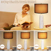 28' 3-Way Dimmable Touch Control Table Lamps Set of 2 for Living Room Bedroom Office,Bulbs Included