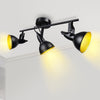 Retro LED Ceiling Spot Lights Fixtures - 3-Light - Multi-Directional Black Kitchen - E12 Base (Bulbs Not Included）