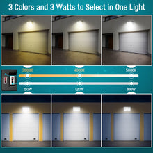 outdoor wall light fixtures with 3 Color(3000K Warm white 4000k Neutral white 5000K Cool white) and 3 wattage (150W 120W 100W) switchable - Dusk to Dawn led wall pack light