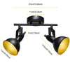 Industrial Black Flexible Ceiling Tracking Lights Kit - LED 2-Light - E12 Base (Bulbs Not Included）