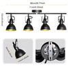 【Industrial & Vintage Ceiling Light】This 4-way black spotlight is simple and elegant with a retro/industrial appearance. Made of high-quality metal in outer matt black and golden inner finish. Take a fashionable, warm soft attractive atmosphere to your home.