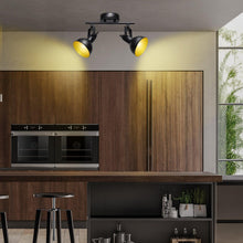 Industrial Black Flexible Ceiling Tracking Lights Kit - LED 2-Light - E12 Base (Bulbs Not Included）