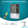 【"Screw Only Design” Quickly Installation】The outside light fixtures is designed with no more drilling or knockout work. This "screw only design" enables a 3x faster installation by a single person installer. It normally takes only a dozen minutes to finish the installation and one can accomplish it even much more efficiently after an initial familiarization.