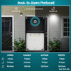 【Dusk to Dawn LED Porch Lights】These 4 pack led outdoor wall pack lights are equiped with a build-in dusk to dawn photocell sensor. Auto-off at sunrise/daytime and auto-on at sunset/night, the dusk to dawn photocell sensor can help to reduce another extra 30% power compared to normal hand switching or timer’s control.