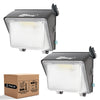 HiBay Dusk to Dawn LED Wall Pack Lights Outdoor, Photocell Sensor Commercial Security Lighting 9-In-1Mode with 80W 60W 40W and 3000K 4000K 5000K Switchable, IP65 Wall Floodlight Fixtures 2-Pack