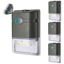 35W LED Mini Wall Pack Light - with Photocell Sensor - 4750LM 5000K Daylight White - 150-250W HPS/HID Replaces - 4 Pack